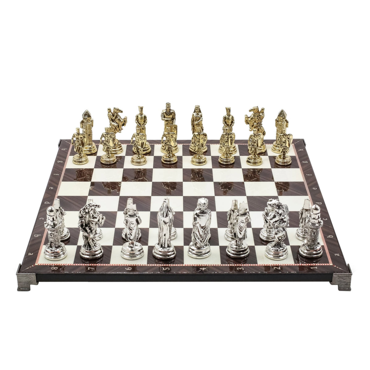 Ottoman Empire vs Crusaders Metal Chess Set | Chess Board w/ Metal Legs 37CM (15") - Cooper Chess