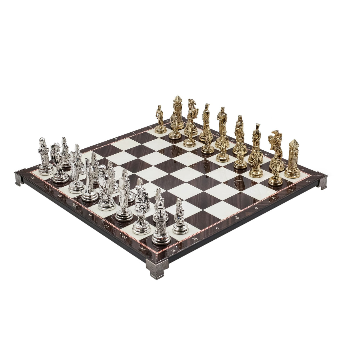 Ottoman Empire vs Crusaders Metal Chess Set | Chess Board w/ Metal Legs 37CM (15") - Cooper Chess