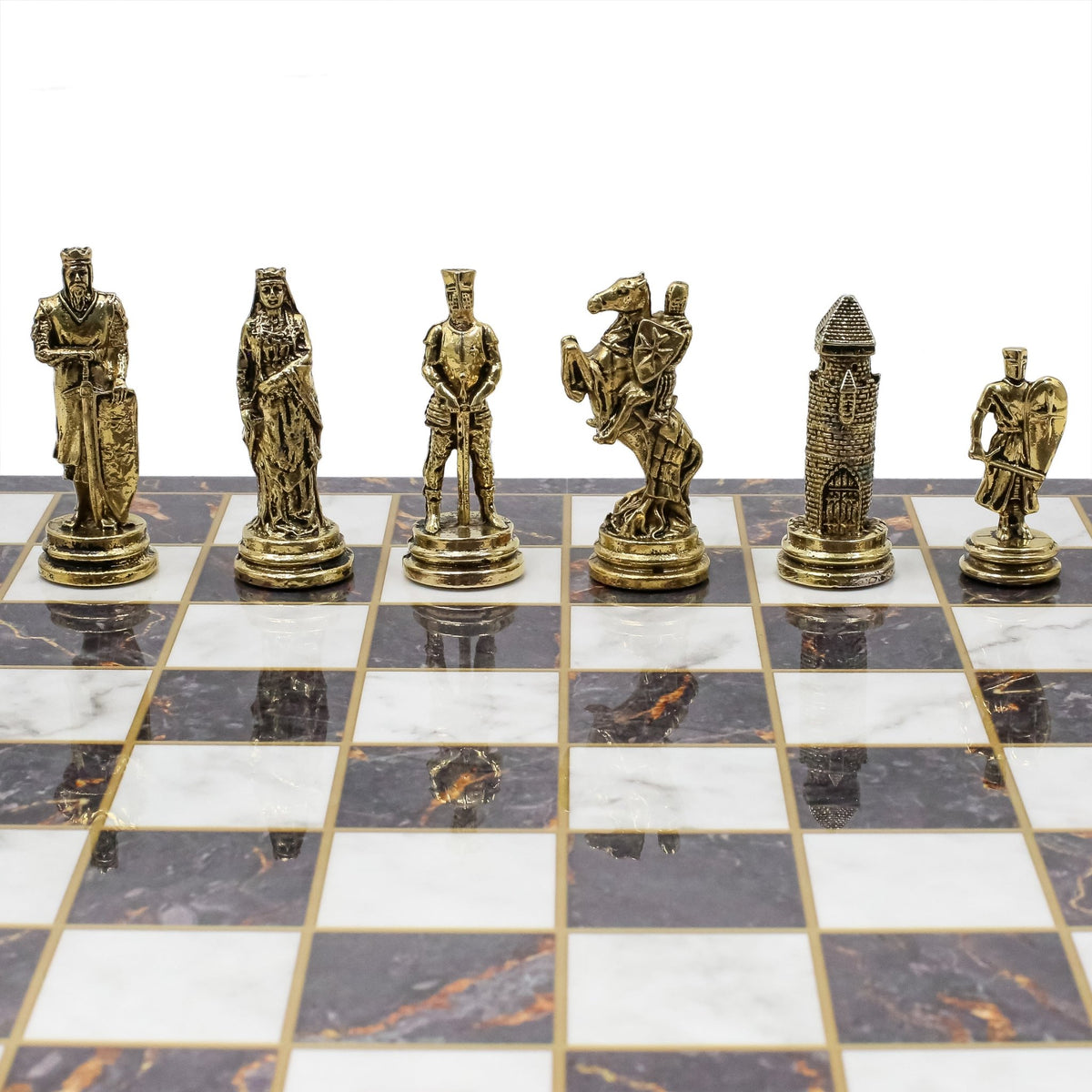 Ottoman Empire vs Crusaders Metal Chess Set | Chess Board w/ Metal Legs 37CM (15") - Cooper Chess