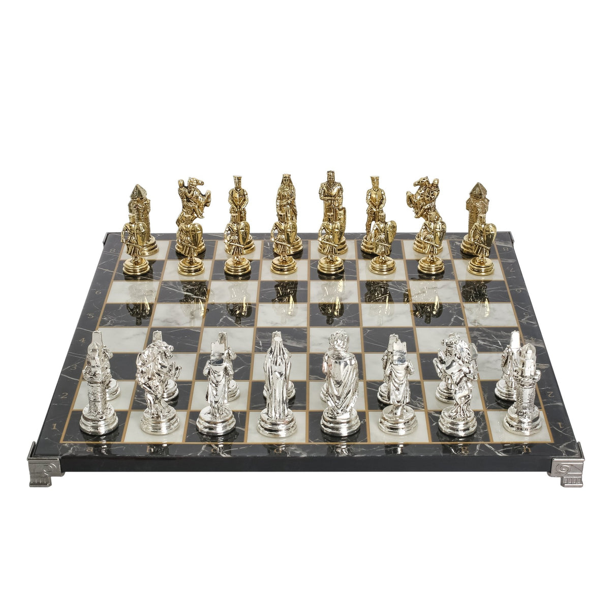 Ottoman Empire vs Crusaders Metal Chess Set | Chess Board w/ Metal Legs 37CM (15") - Cooper Chess