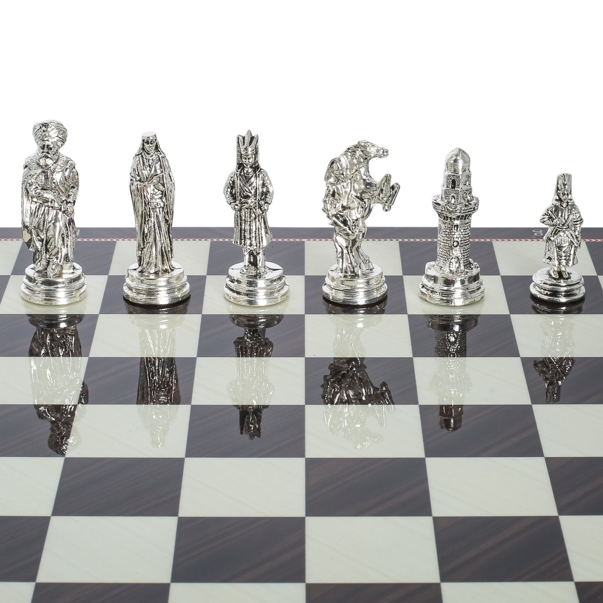 Ottoman Empire vs Crusaders Metal Chess Set | Chess Board w/ Metal Legs 37CM (15") - Cooper Chess