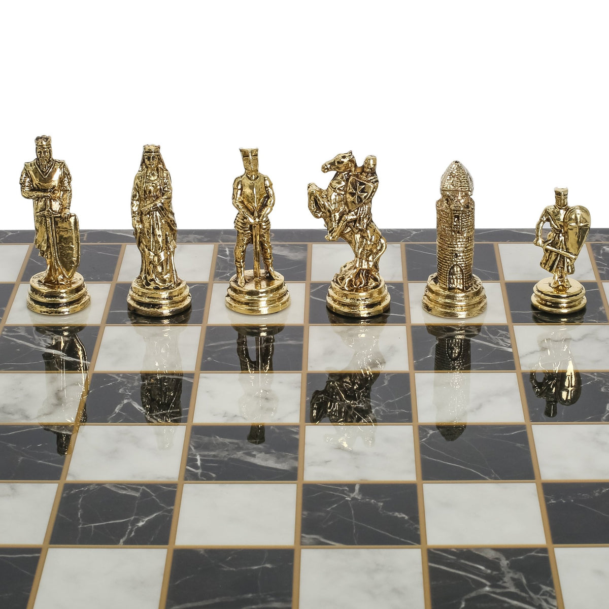 Ottoman Empire vs Crusaders Metal Chess Set | Chess Board w/ Metal Legs 37CM (15") - Cooper Chess
