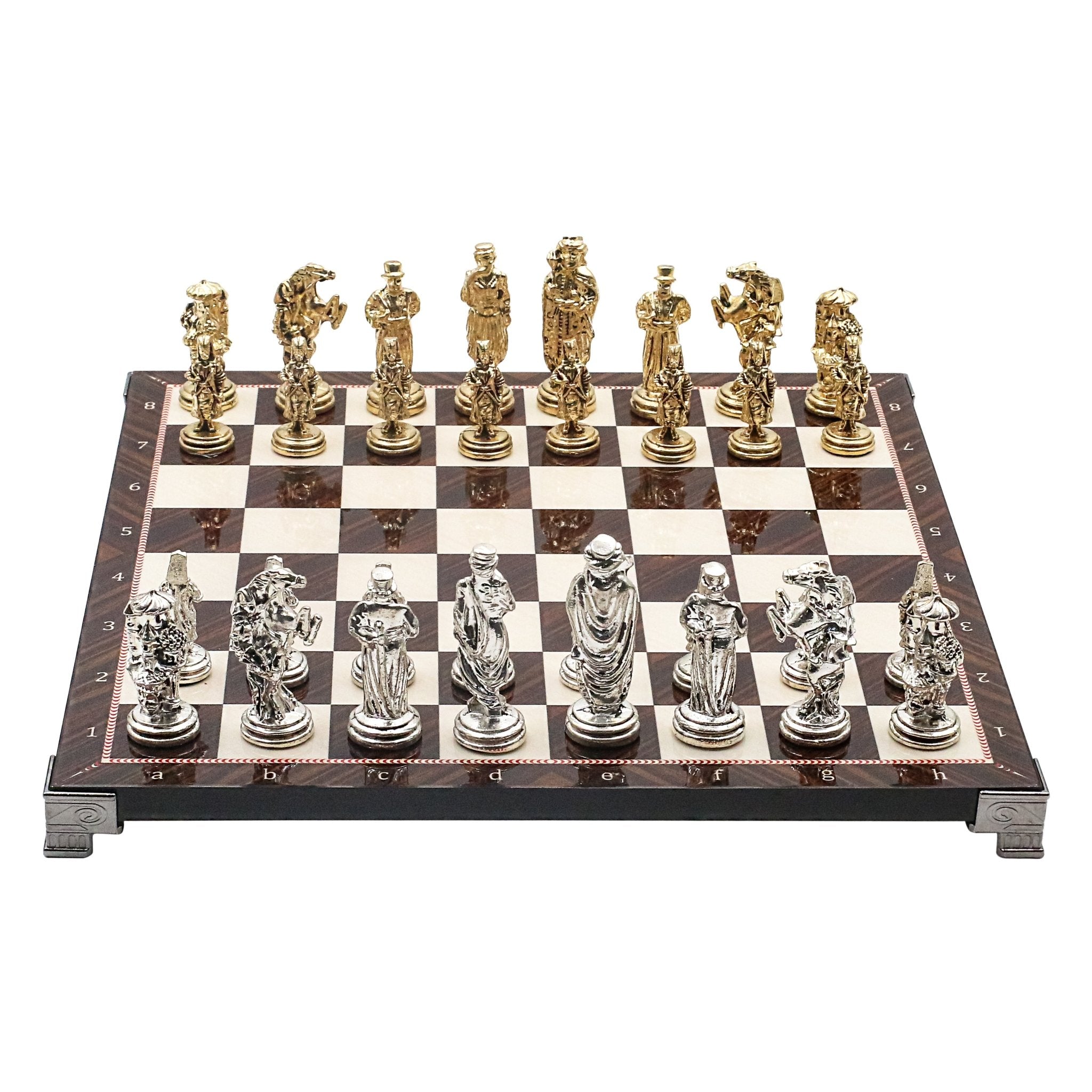 Ottoman Empire Metal Chess Set | 30CM (12") Chess Board w/ Metal Legs - Cooper Chess