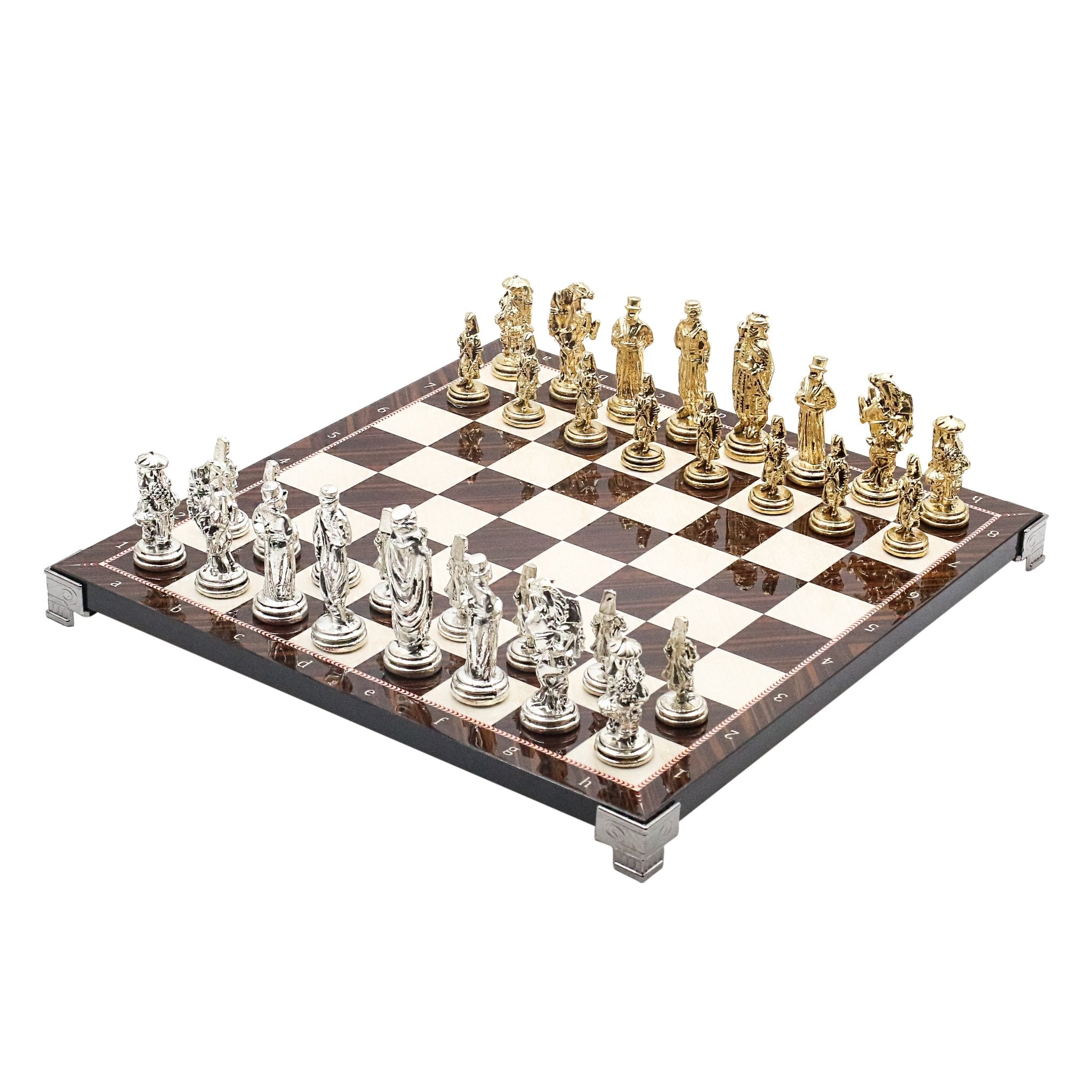 Ottoman Empire Metal Chess Set | 30CM (12") Chess Board w/ Metal Legs - Cooper Chess