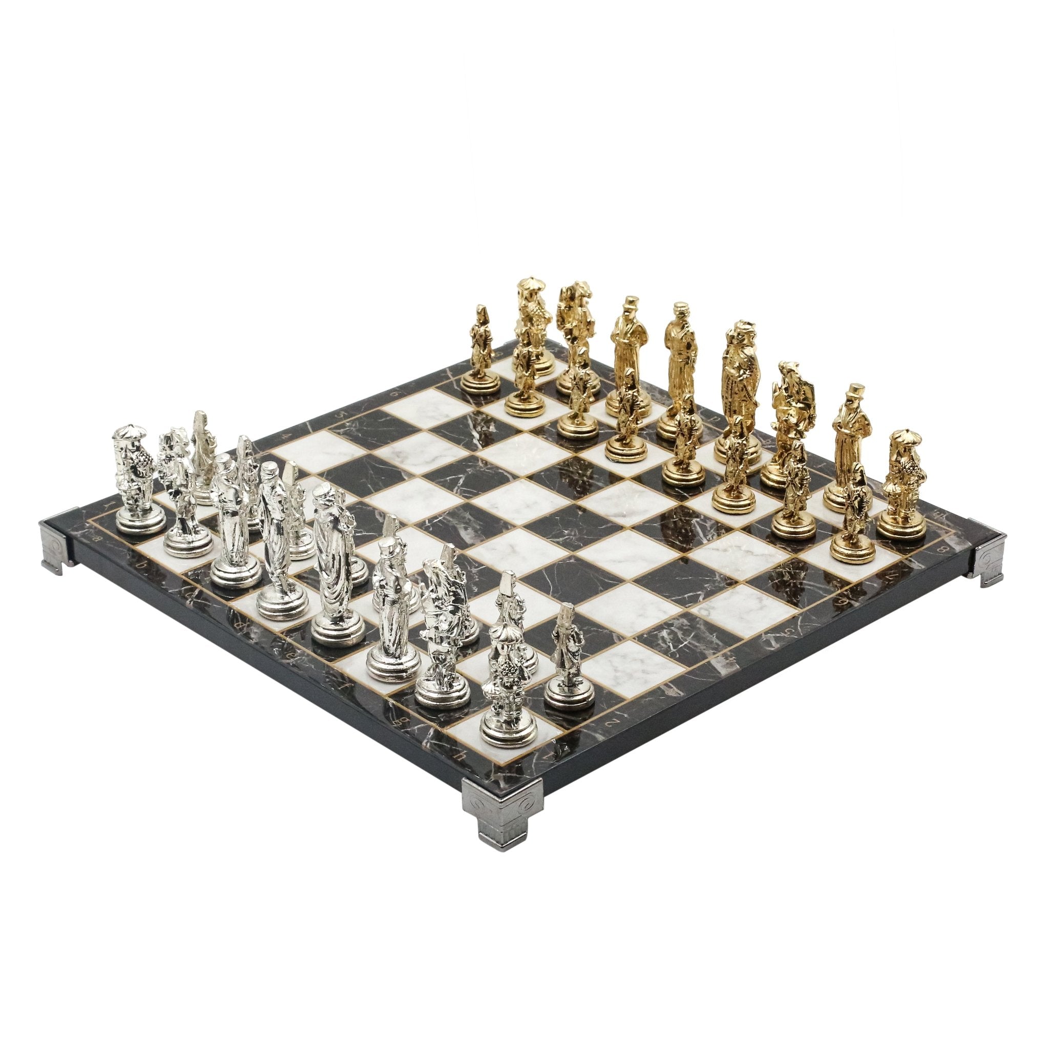 Ottoman Empire Metal Chess Set | 30CM (12") Chess Board w/ Metal Legs - Cooper Chess