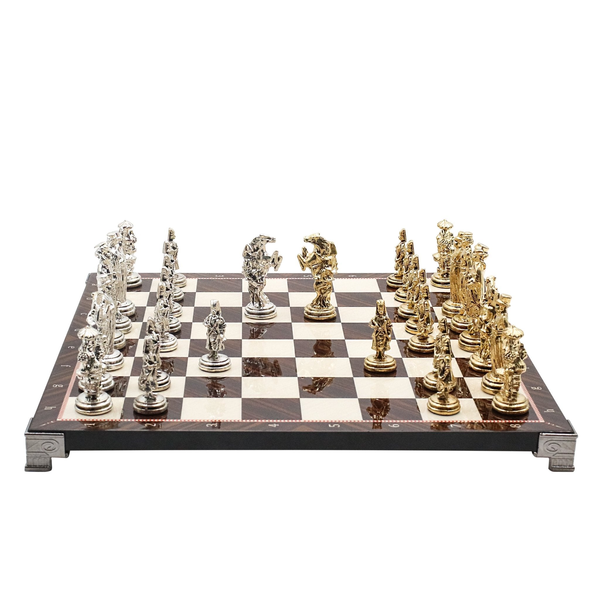 Ottoman Empire Metal Chess Set | 30CM (12") Chess Board w/ Metal Legs - Cooper Chess