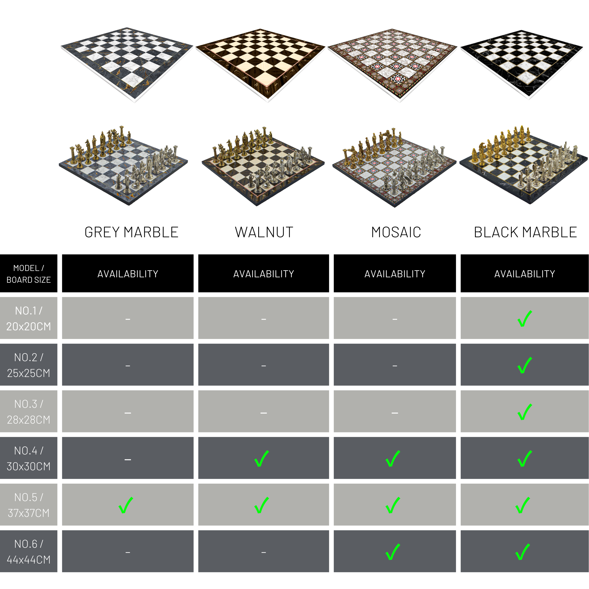 ALL MODELS | HISTORICAL THEME METAL CHESS SET